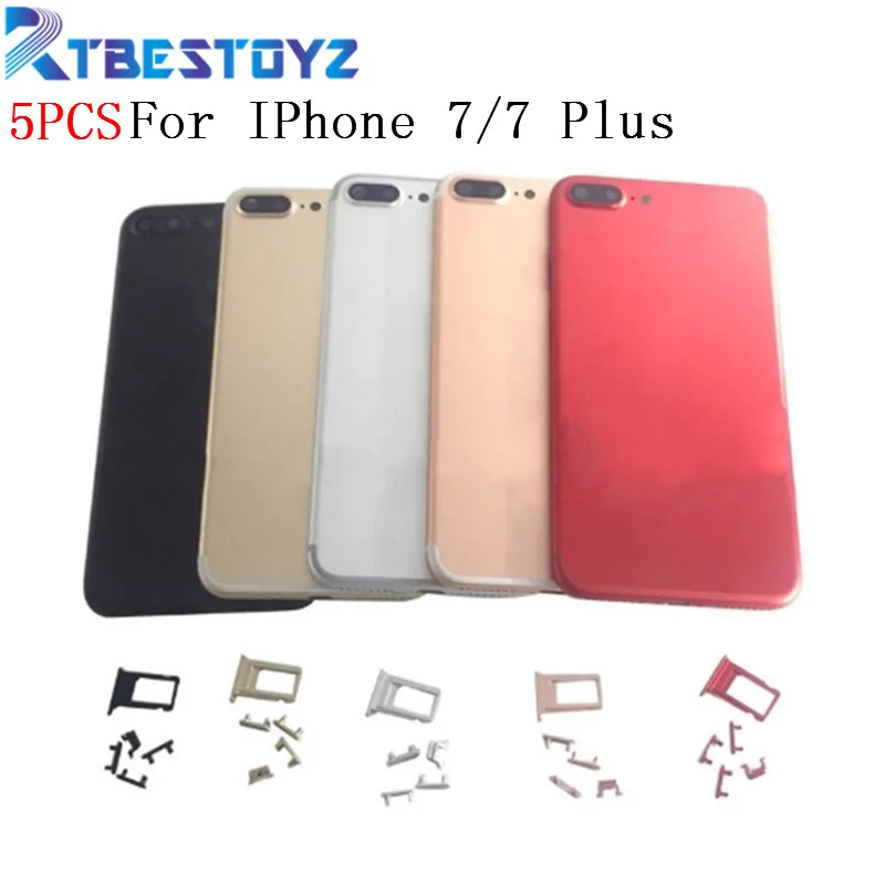 

5PCS/Lot Battery Cover For iPhone 7 Plus Rear Door Housing Case Middle Chassis 7G/7P Replacement For Apple iPhone 7 Back Housing