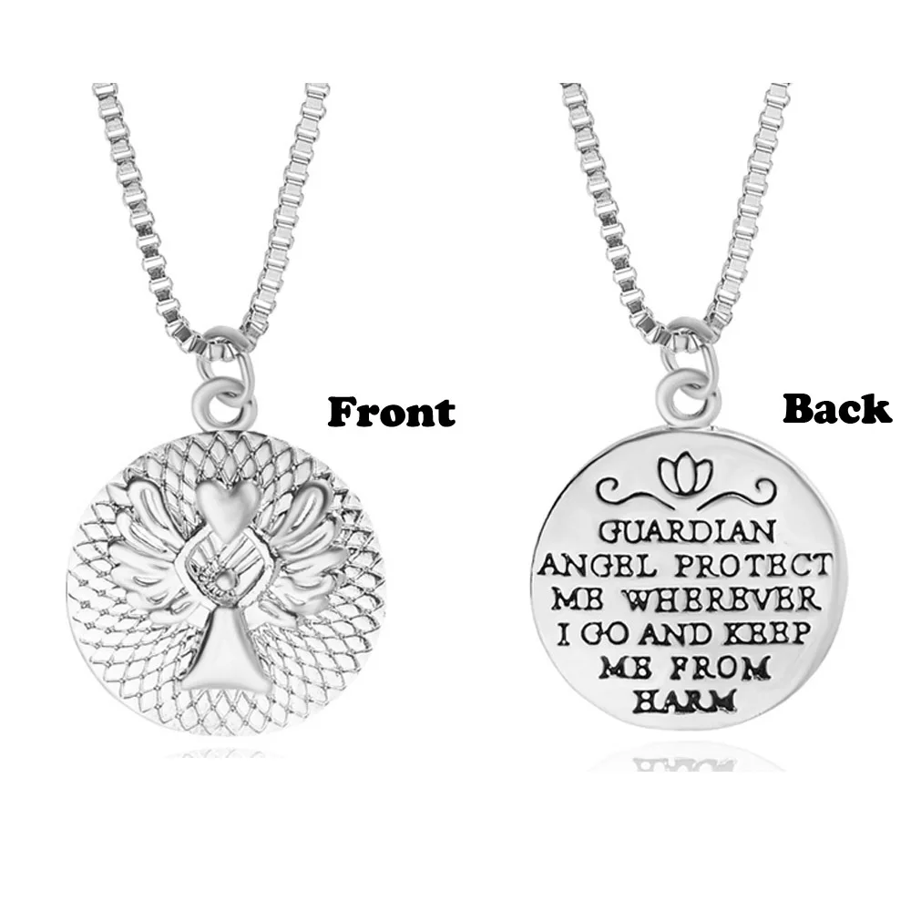 Шарм серебряный ангел-хранитель защитить меня куда я иду и держать от вреда