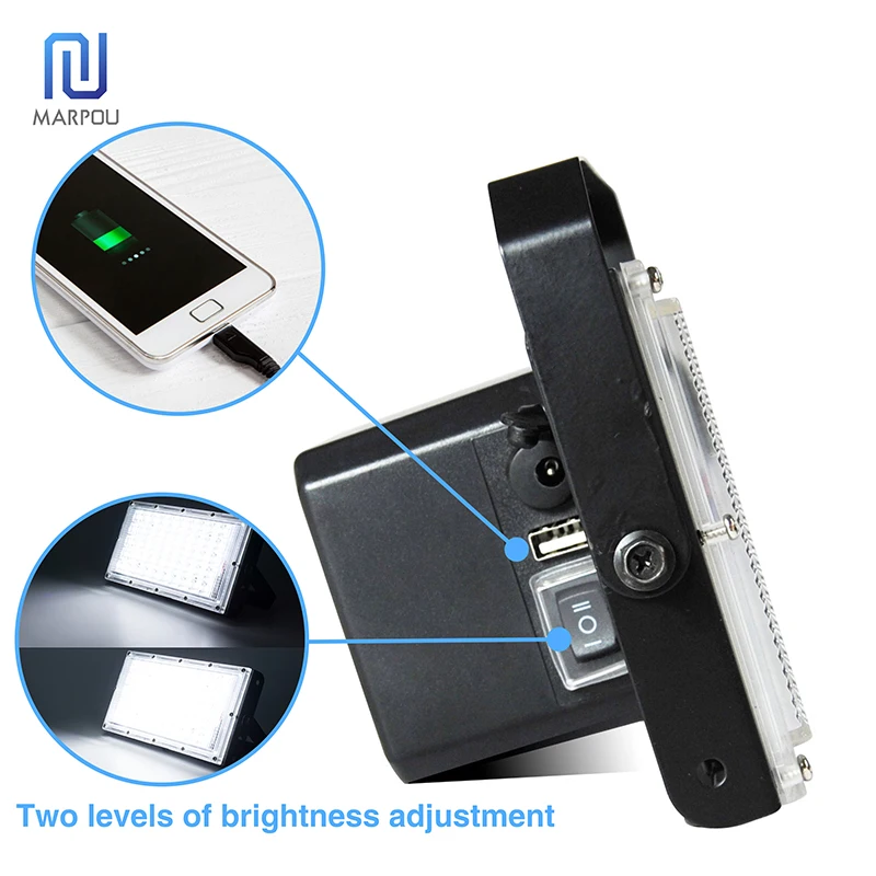 Светодиодные портативные фонари 100 Вт высокая мощность встроенный аккумулятор USB