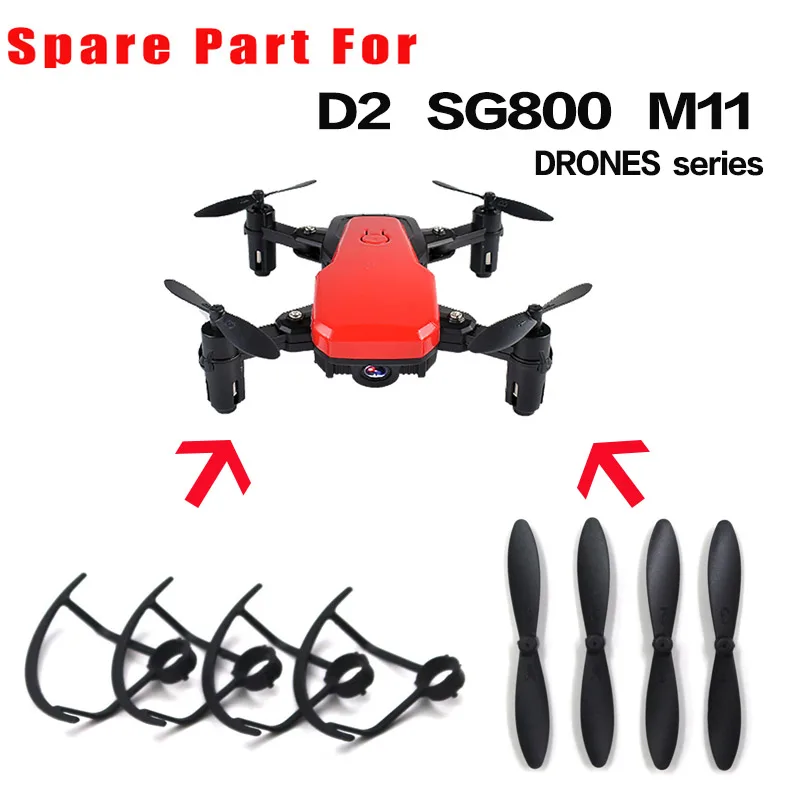 

Drone part Propellers Blade for D2 M11 SG800 E61 E61HW LF606 RC Drone Quadcopter Helicopter Protective frame Spare Accessories
