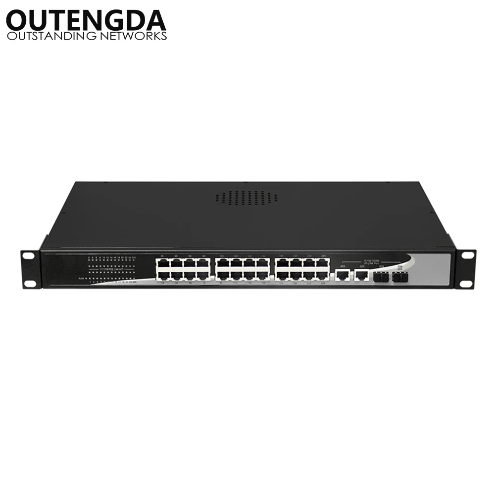 Коммутатор POE 100 Мбит/с 802 мМбит ИТ/с 2 гигабитных SFP-порта | Компьютеры и офис