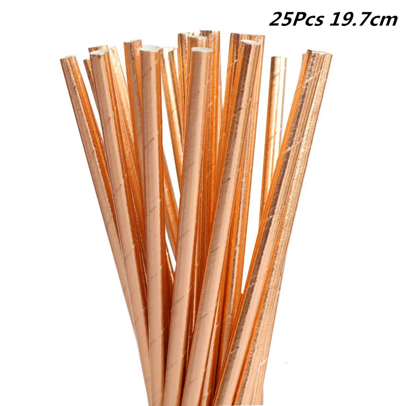 Rose Gold Disposable Tableware Sets Pineapple Plate Flamingo Straws Cup Summer Hawaii Party Supplies Birthday Wedding Decoration | Дом и сад