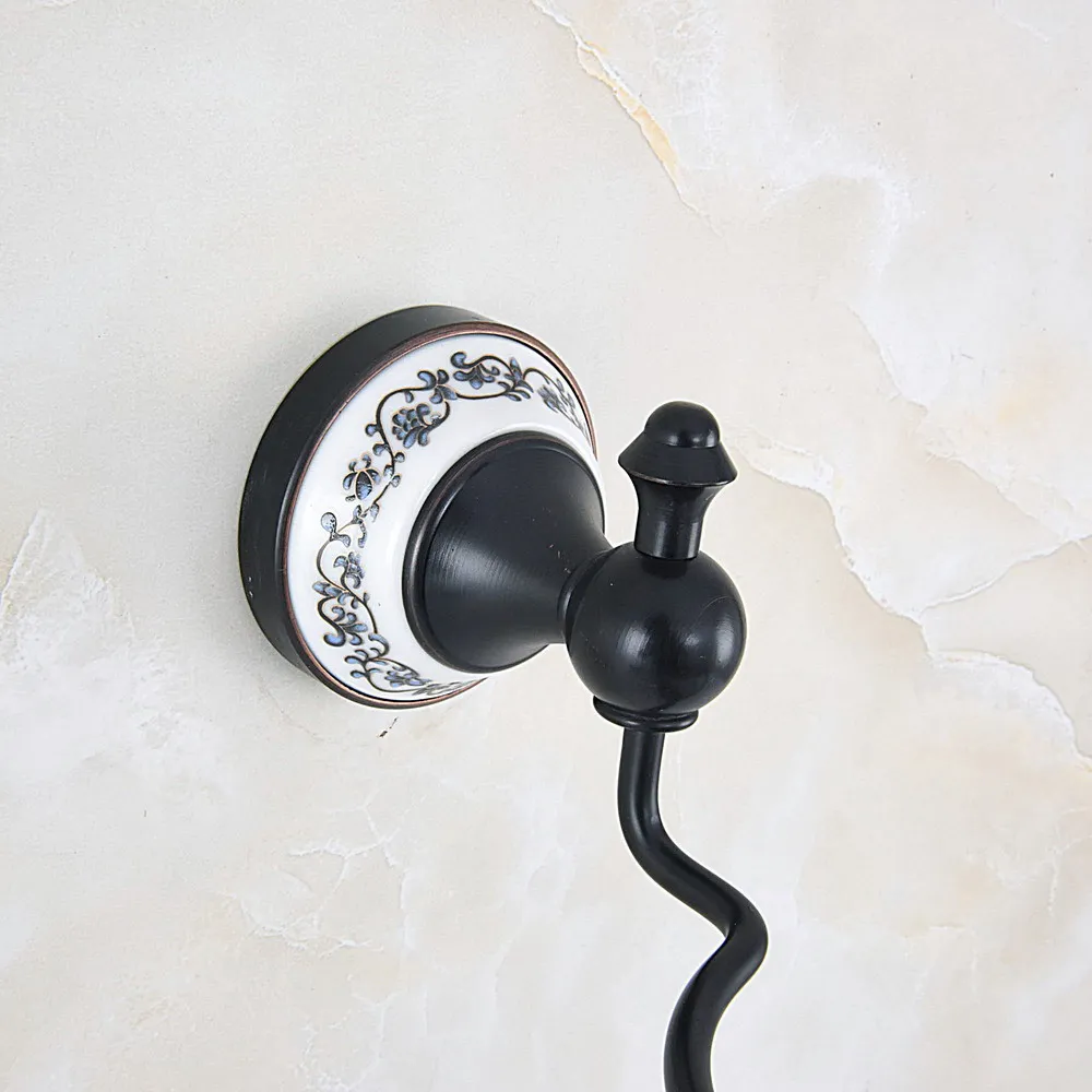 Black Oil Rubbed Brass Ceramic Base Hair Dryer Holder Wall Mounted Bathroom Accessories Bath Hardware aba768 | Обустройство дома