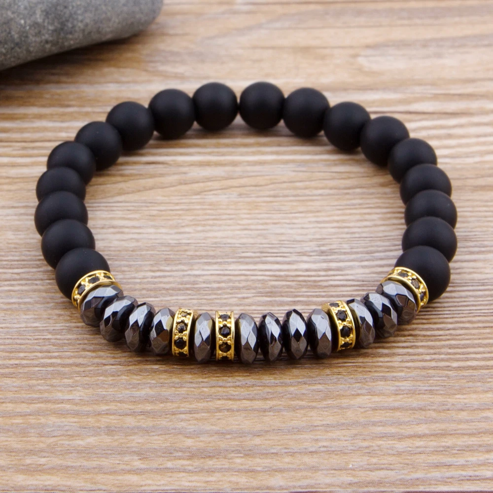 Высококачественный блестящий браслет TYO из бусин розового