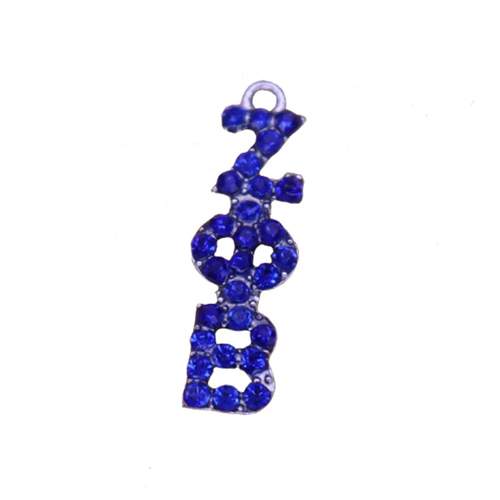 Металлическая инкрустированная греческая буква Sorority Zeta Phi Beta Charm ZPB этикетка