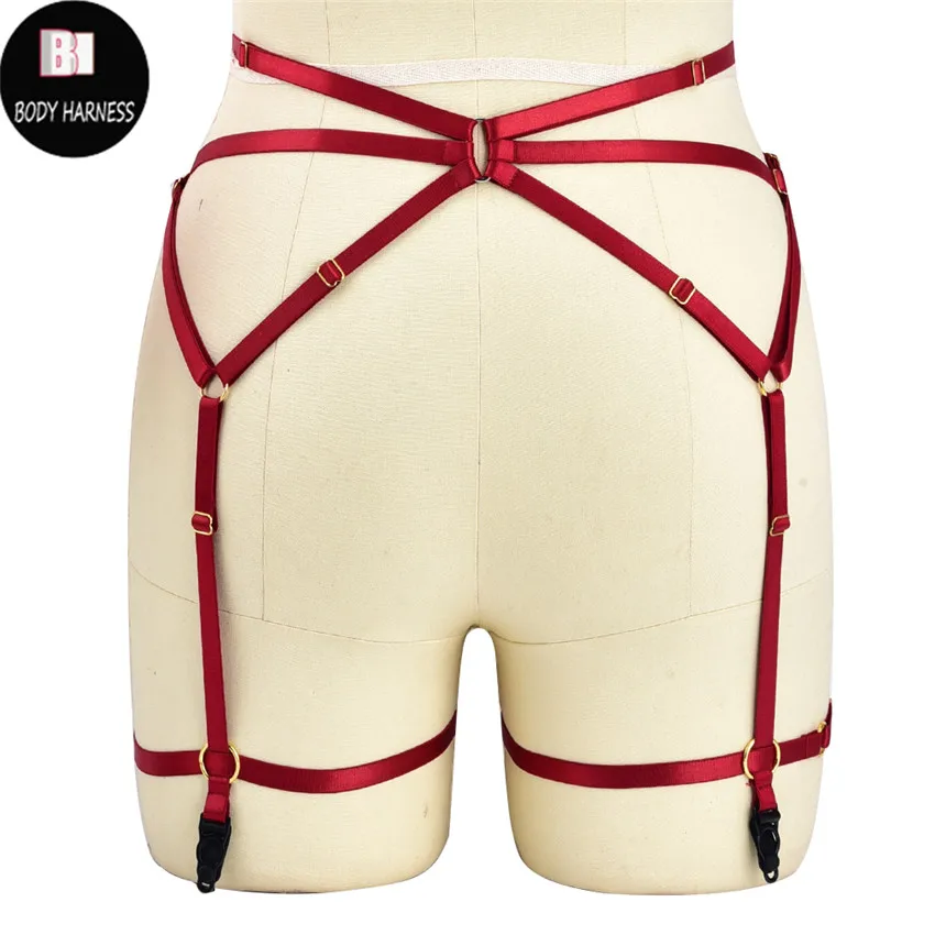 Красный пояс для чулок Rave с высокой талией ремень тела женское нижнее белье