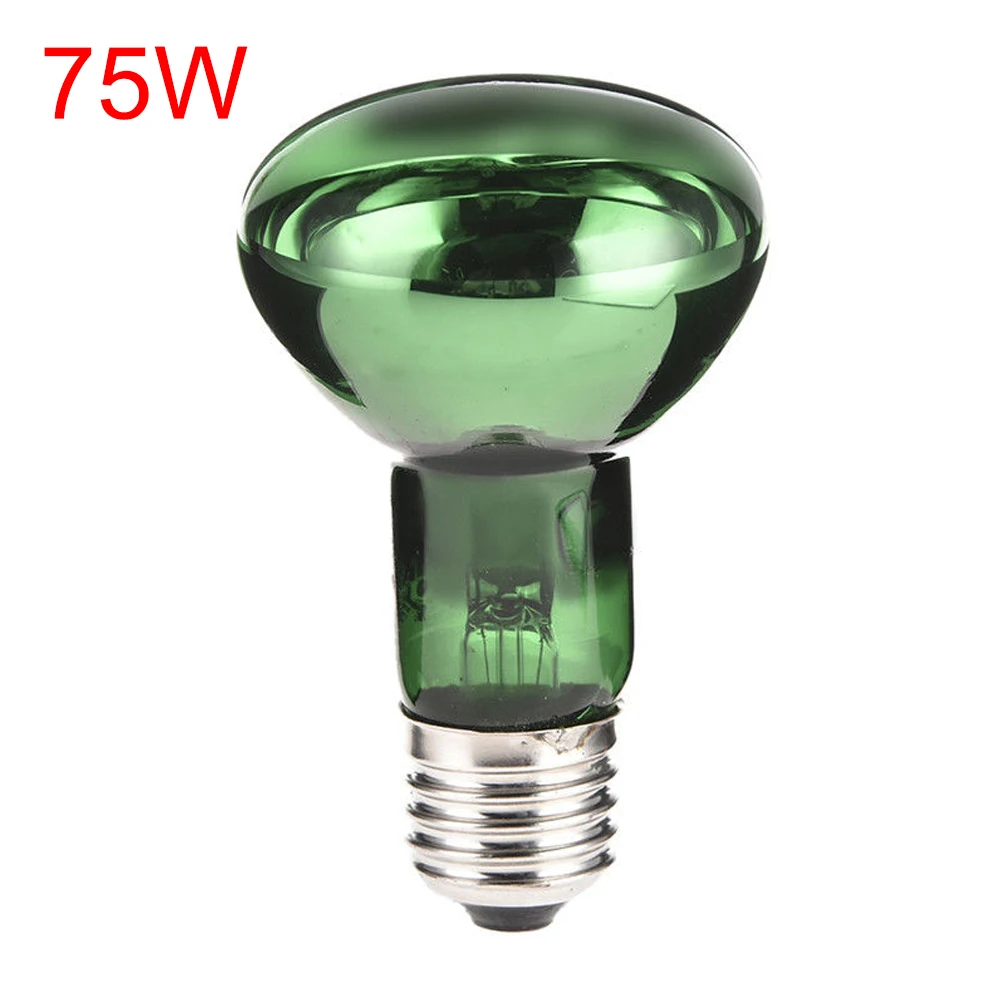 Green 75W 25/50/75/100 Вт теплый черепаха гигантская для домашних животных с прожектор рептилия тепловая лампа светильники на солнечных батареях Животные ночное освещение для аквариума Термальность - Цвет: Green 75W