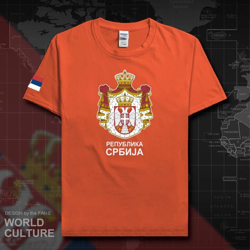 Сербские сербы Сербии Мужская футболка мода 2018 футболки национальная команда 100%