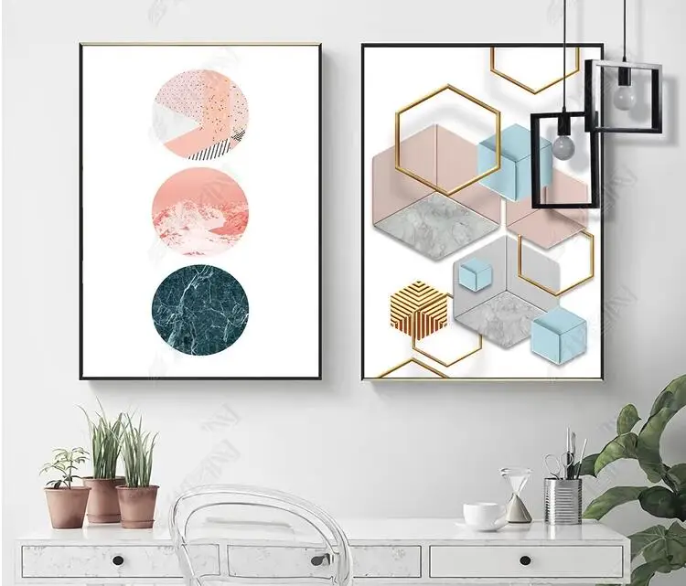 Розовый пион велосипед розы Wall Art Холст Картина Nordic минимализм Плакаты отпечатки