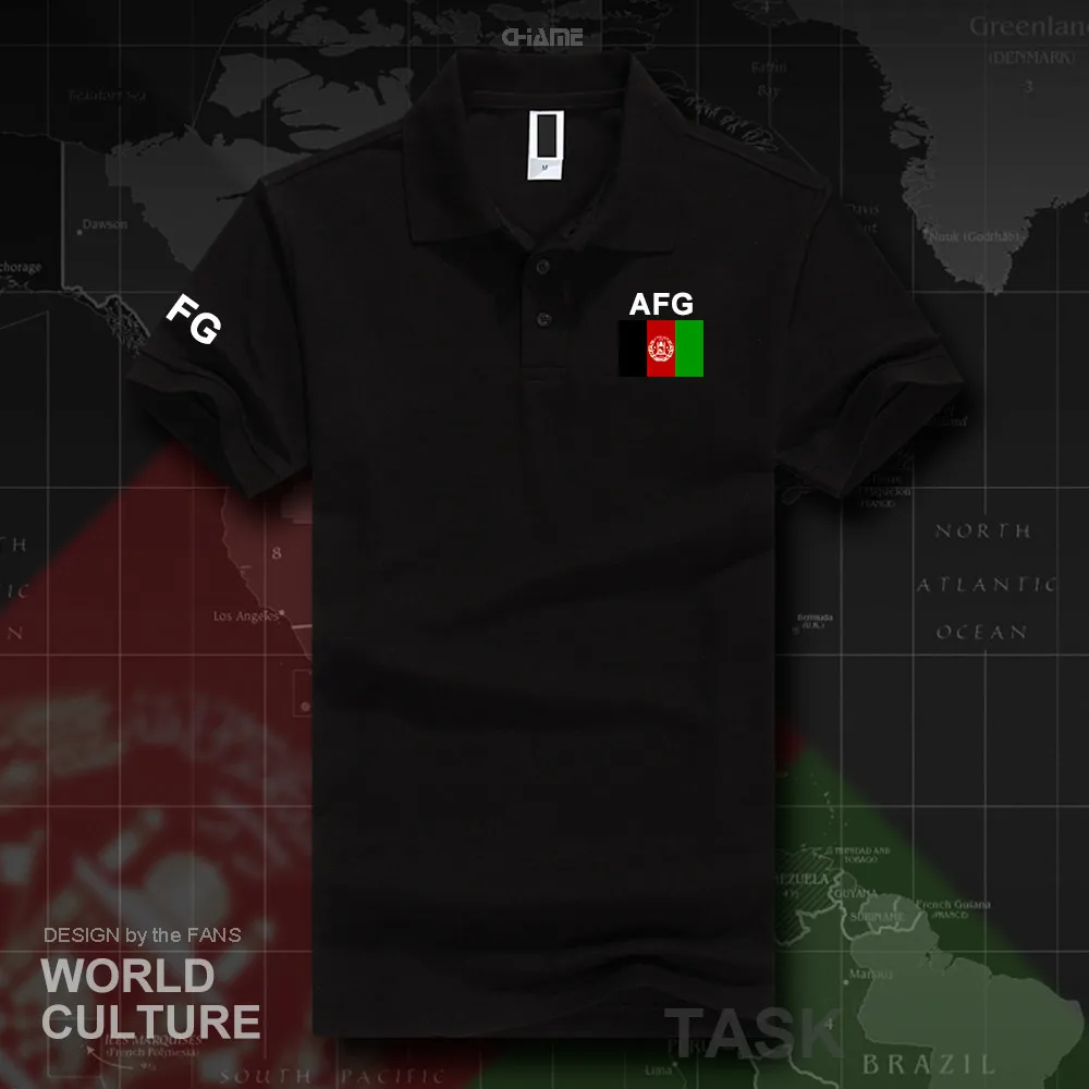 Afghan polo рубашки мужские с коротким рукавом белые бренды напечатаны для страны хлопок национальная команда флаг AFG ислам пашто