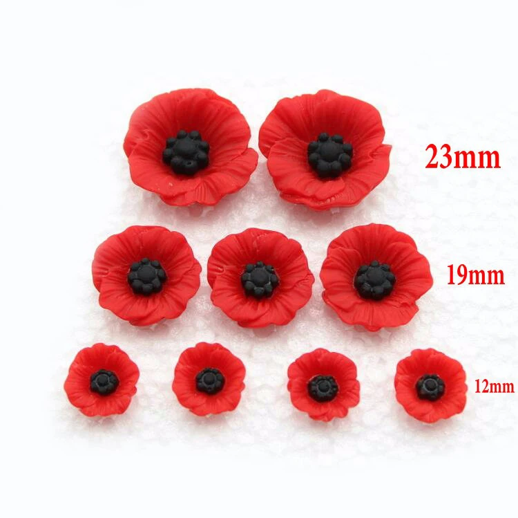 Набор из 100 штук шикарный цветок красного мака искусственный украшение на