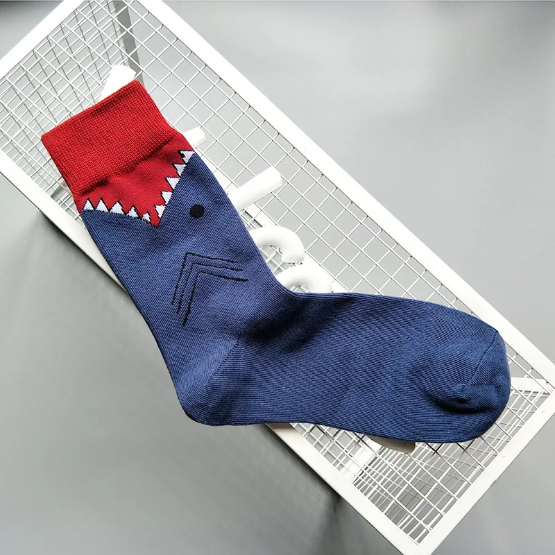 Носки женские с хлопковым принтом дышащие эластичные прилегающие средней длины