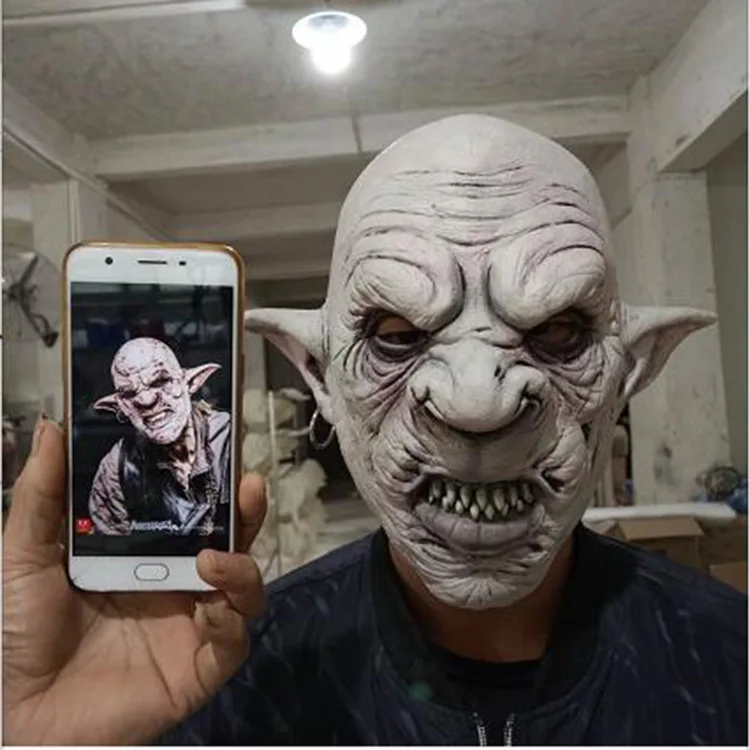 Маска Goblins для Хэллоуина с сережками на ухе маска ужаса страшный костюм