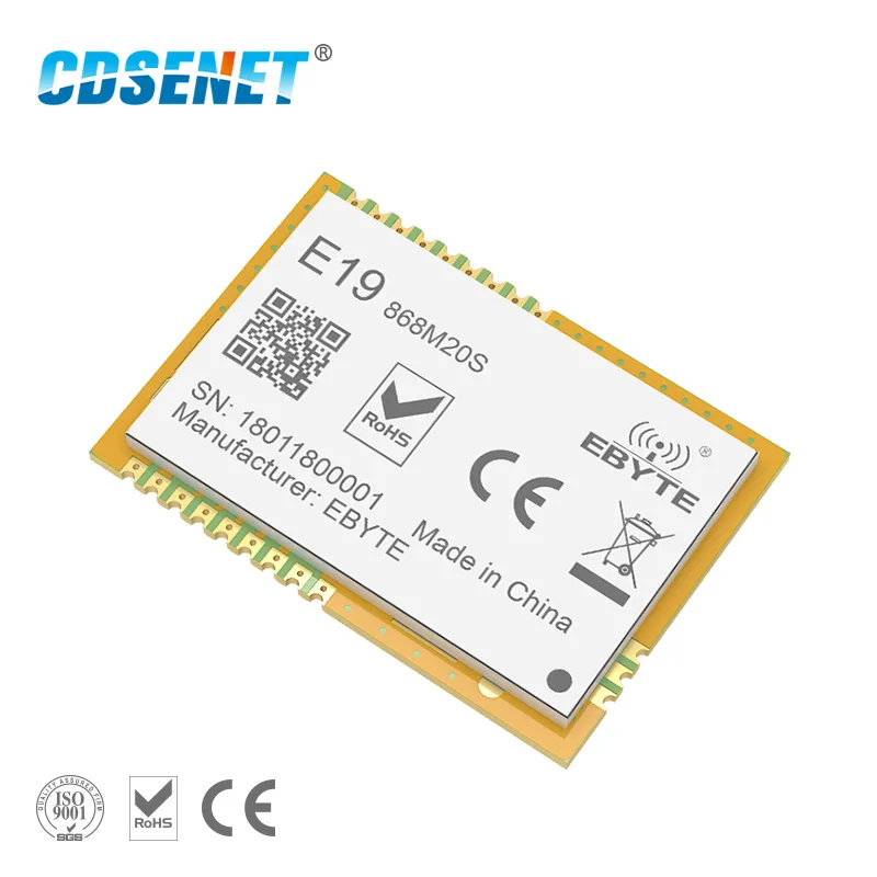 Приемопередатчик LoRa SX1276 SX1278 беспроводной радиочастотный модуль 868 МВт CDSENET E19 868M20S