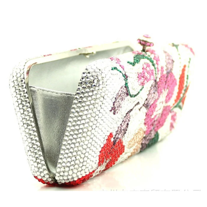 Женский дневной клатч в виде цветов металлическая сумочка-клатч с цветами для