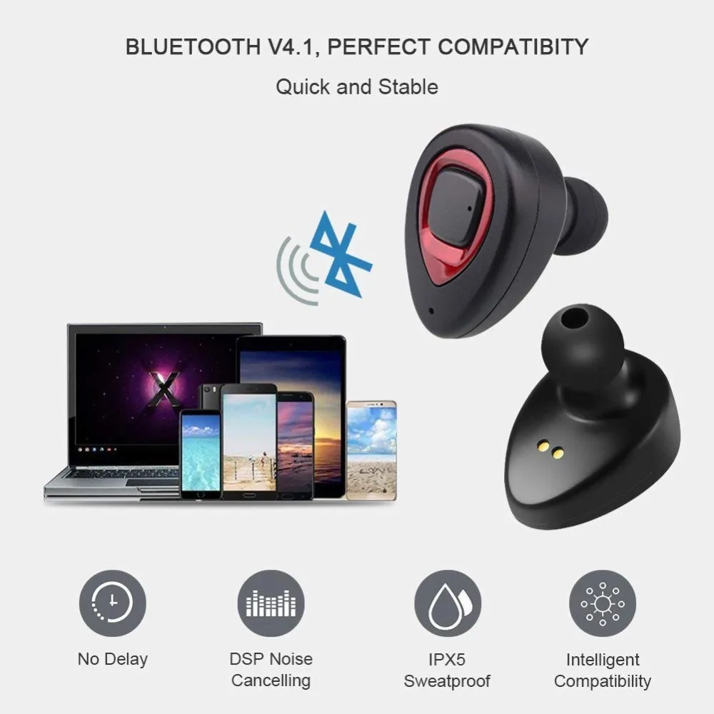 Sago K5S TWS Bluetooth 4 1 наушники Dual Mini True беспроводные стерео звуковая гарнитура громкой