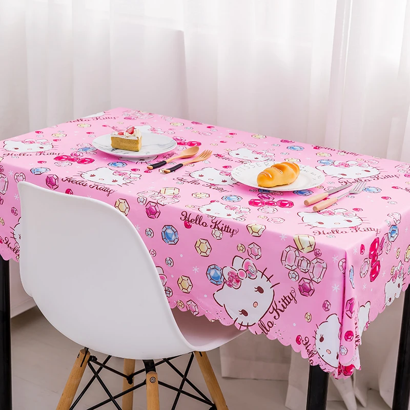 Водонепроницаемая скатерть с рисунком hello kitty для детей, вечерние украшения для дня рождения, вечерние принадлежности 114*137 см