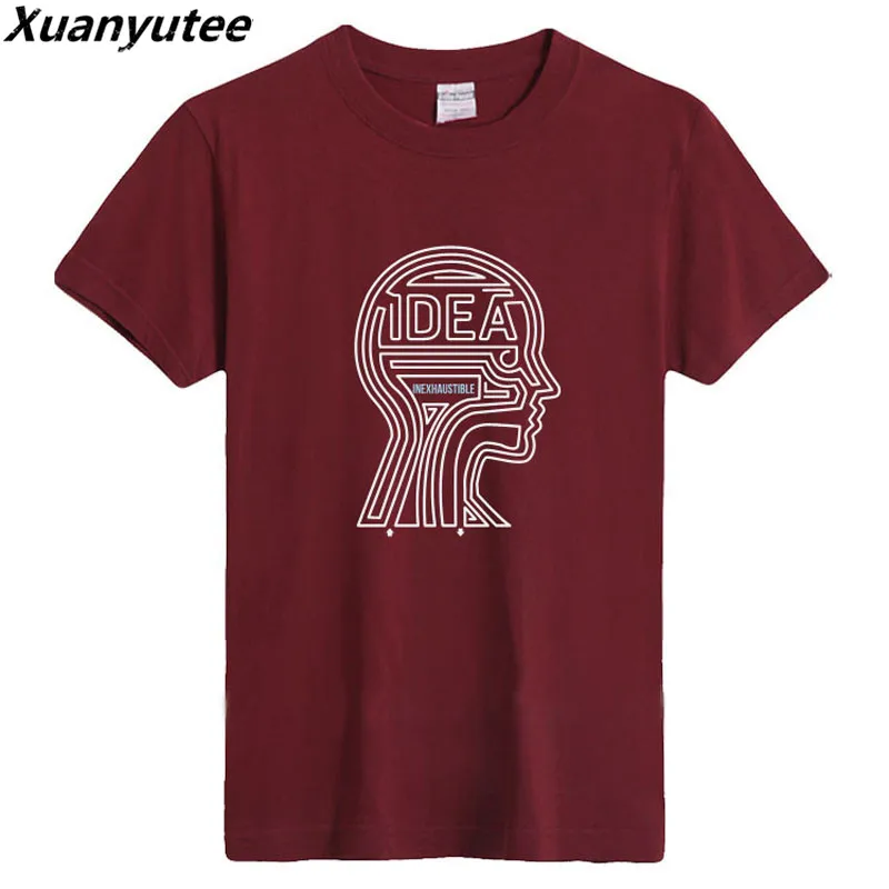 Xuanyutee Geek T-shirt Men FEEK IDEA DIY Printe Easy Fits GEEKY Programmer Boyfriend 100%Cotton Big Yard O-Neck Short Sleeve Tee | Мужская