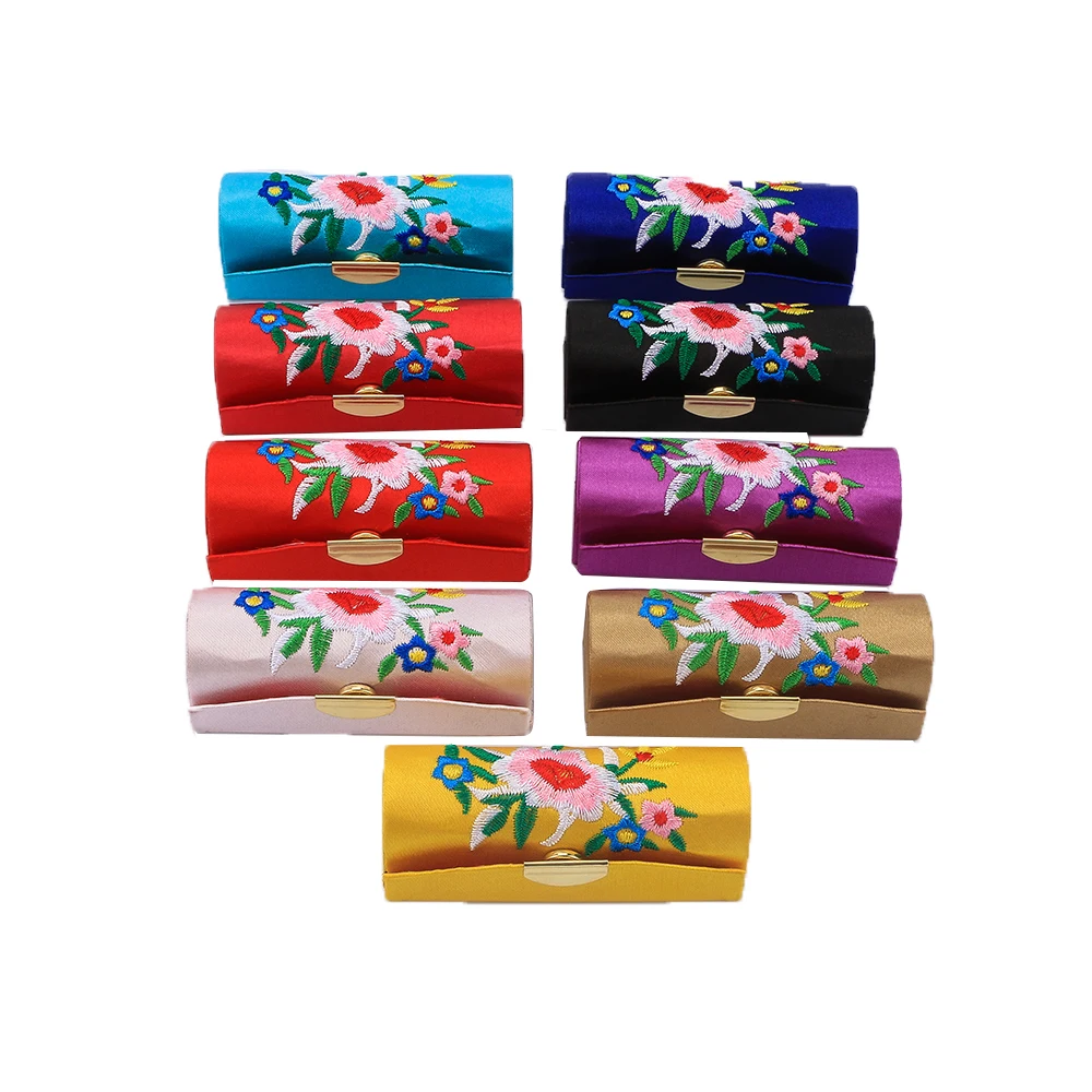 Модный портативный чехол для губной помады в стиле ретро с цветочным узором