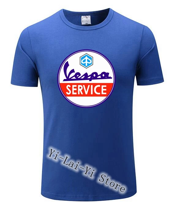 Италия Легенда Для мужчин Vespa Servizio Винтажная Футболка Услуги футболка мужской