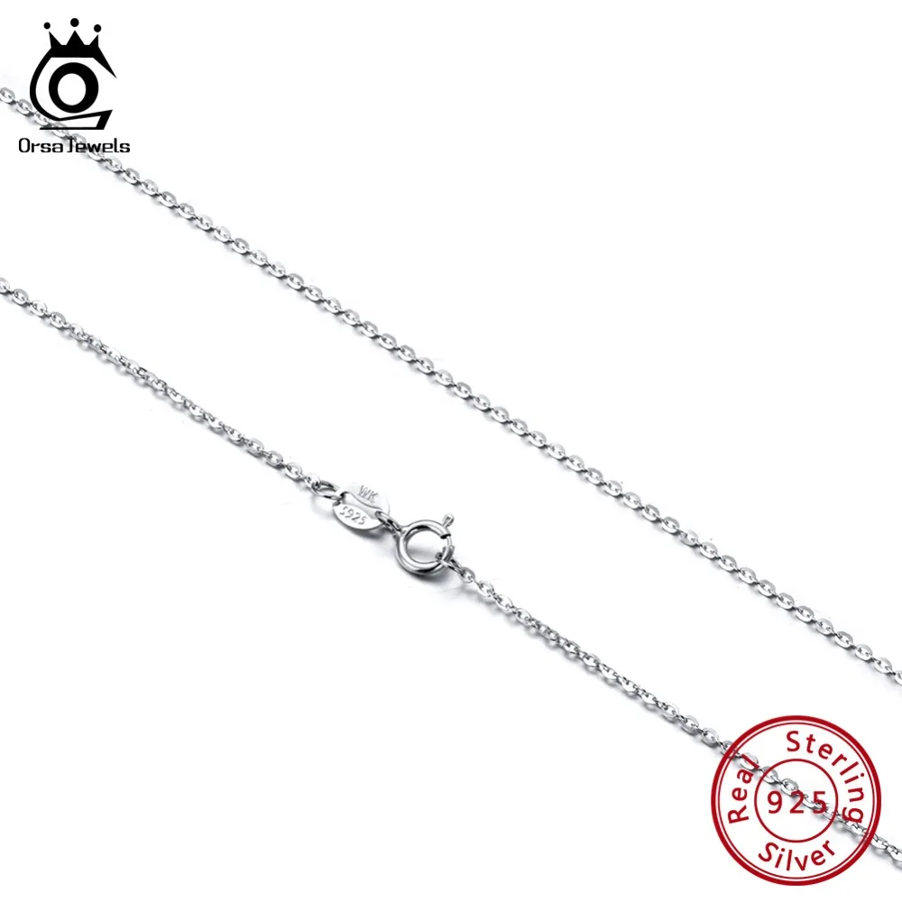 ORSA JEWELS 100% Настоящее серебро 925 пробы женское ожерелье с о образной цепочкой 45 см