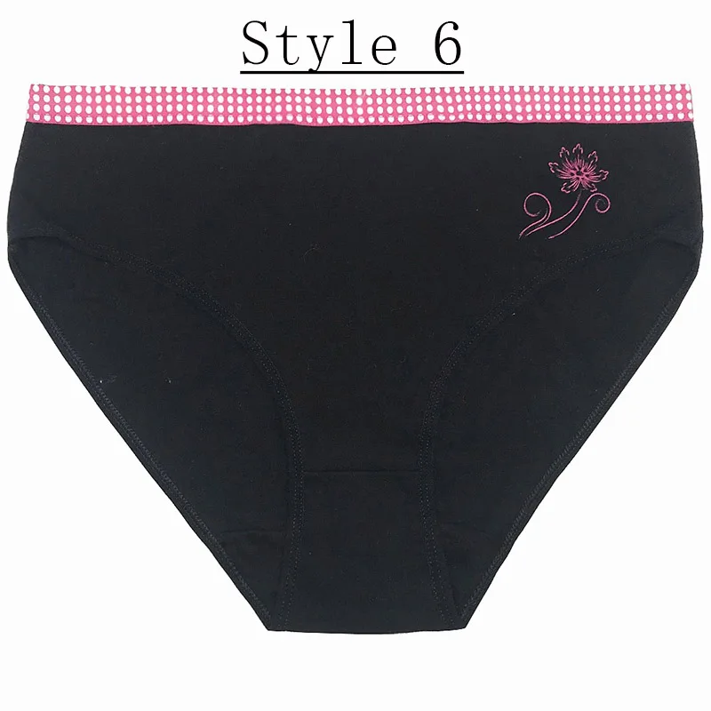 Style 6 1 шт., XXL, 3XL, 4XL, женские трусики большого размера, модное милое нижнее белье из 95% хлопка, женские удобные дышащие мягкие трусы высокого качества - Цвет: Style 6