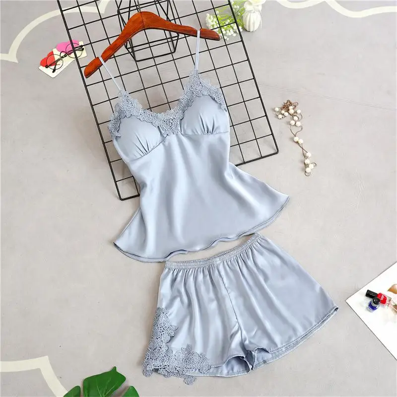 Style 24 Пижамные комплекты Для женщин Пижама; костюм для сна-подобный шелку, одежда для сна для детей женские одеяния Для женщин Пижама 5 шт./компл. пижамы - Цвет: Style 24