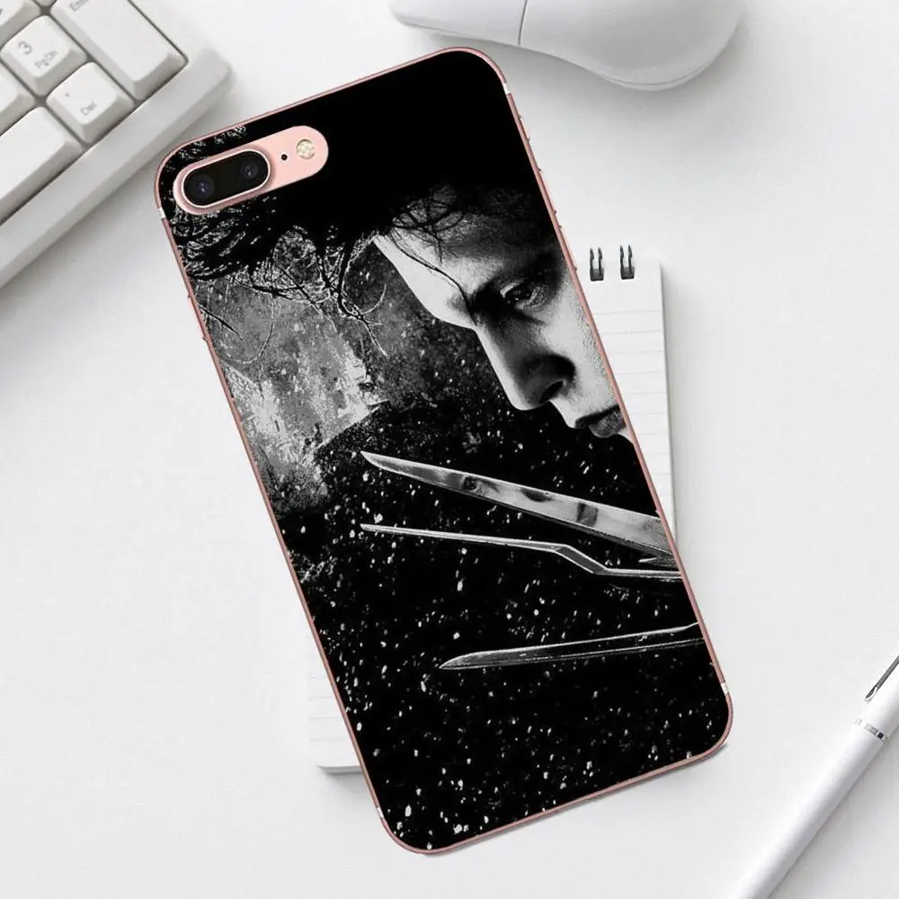 Qdowpz TPU печать для iPhone X XS Max XR 4 4S 5 5C SE 6 6S 7 8 Plus Galaxy A3 A5 J1 J3 J5 J7 2017 Lover Edward Scissorhands |