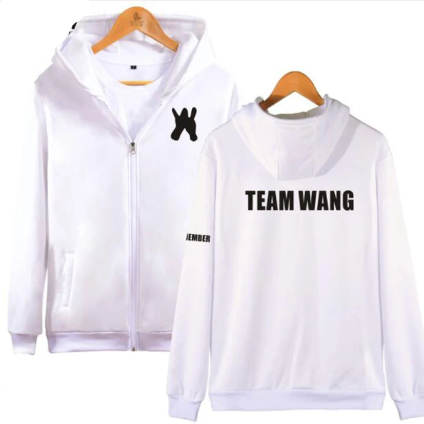 Куртка с капюшоном в стиле хип хоп модная фирменная одежда K POP KPOP GOT7 jackson Team Wang