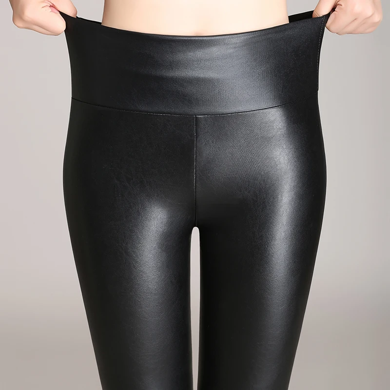 Женские демисезонные леггинсы из искусственной кожи женские модные облегающие