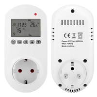 200 240v electric wireless socket digital heating thermostat temperature controller eu plug lcd display temperature controller