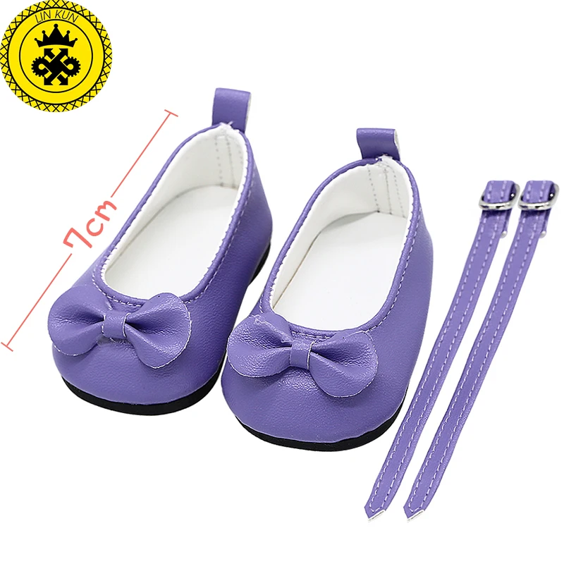 Обувь для кукол BJD обувь девочек подходит 18 дюймов кожаная с бантом Тапочки