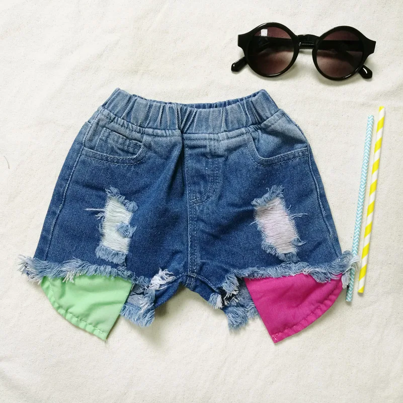 2018 Рваные джинсовые шорты для девочек летняя детская одежда индивидуальные