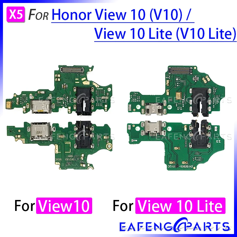 Док-станция с разъемом для зарядного устройства гибким кабелем Huawei Honor View 10 Lite