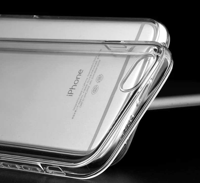 Ультратонкий чехол для телефона из ТПУ для iPhone 4, 4S, 5, 5S, SE, 6, 6 S, 7, 8 plus, X, XS, XR, 11 Pro Max, прозрачный мягкий бесцветный Тонкий чехол
