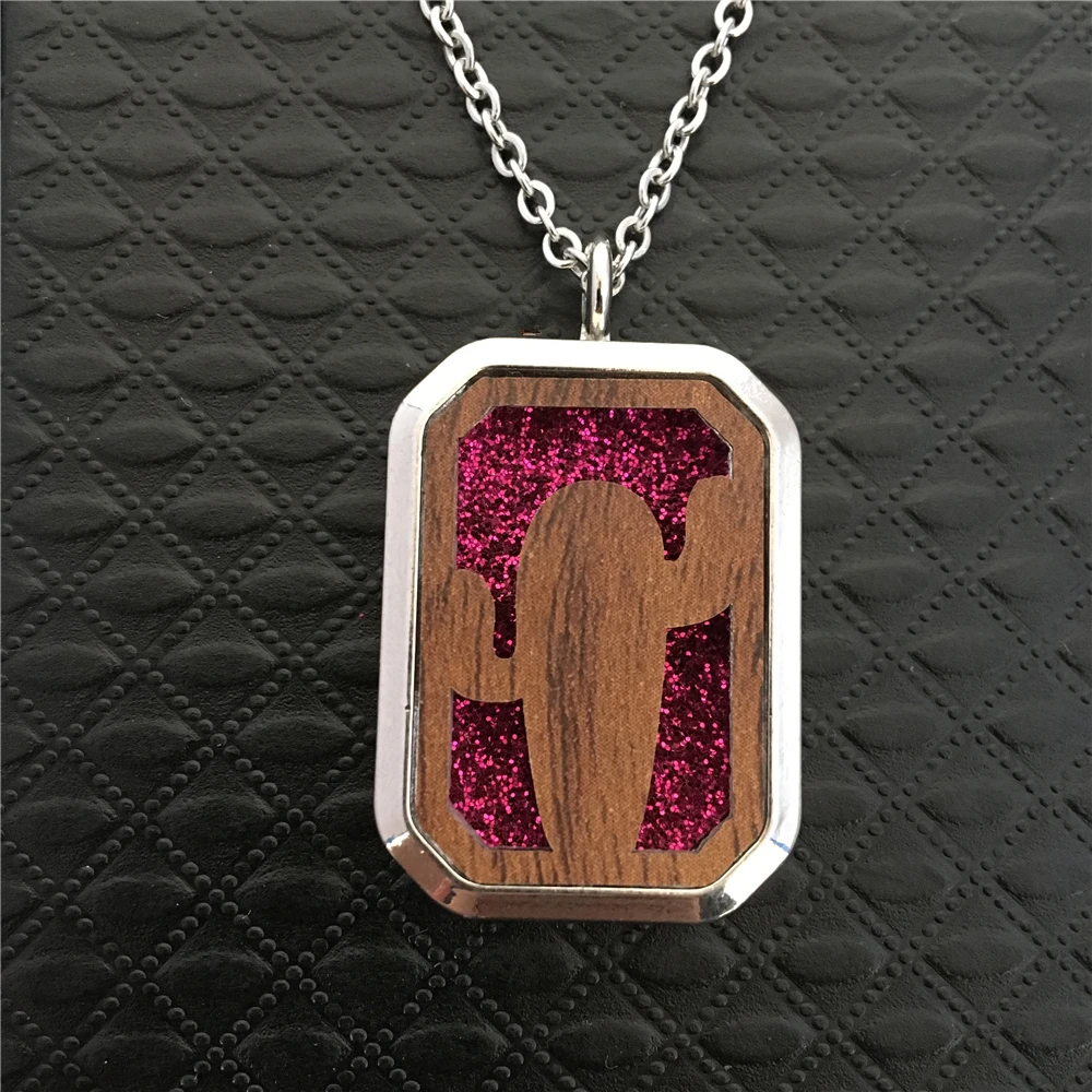 2019 New Wooden Locket Pendant Rectangle Magnetic Closure Charms Essential Oil Diffuser DIY Necklace Supplies | Украшения и