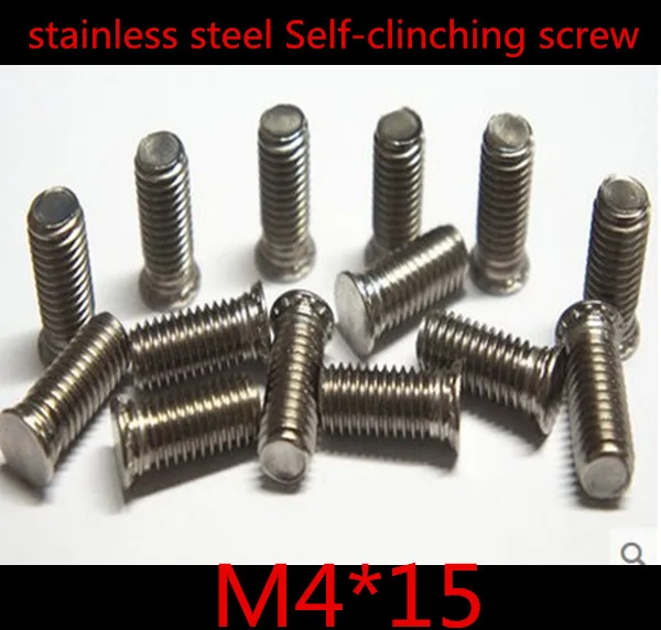 100 шт./лот высокое качество M4 * 15 Stianless сталь самозагибающийся винт с