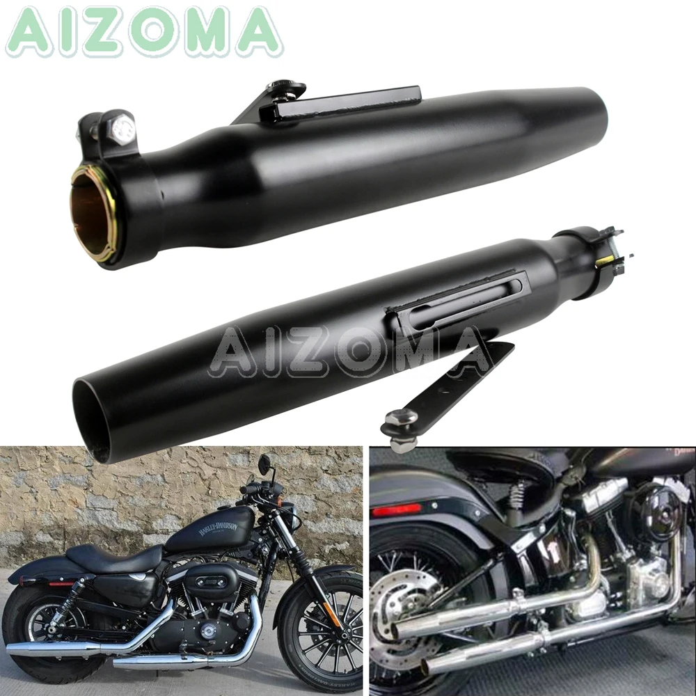 1 пара выхлопных труб мотоцикла глушитель для Harley Yamaha XJR XS Honda CB 125 250 650 750 черные