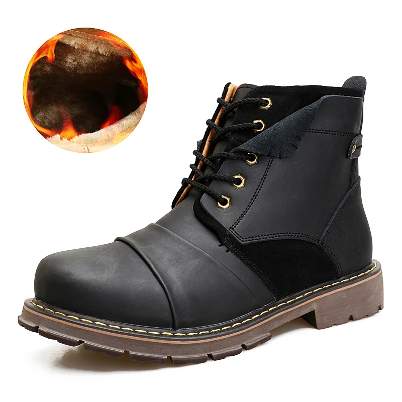 Мужские ботинки в байкерском стиле VESONAL Классические ботинки-мартинсы из спилка