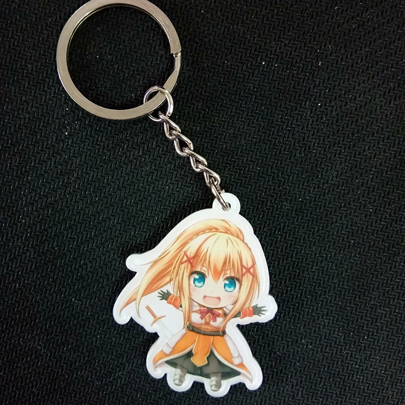 1 шт. аниме брелок kono subarashii sekai ni shukufuku wo брелки KAZUMA KonoSuba Aqua Megumin подарок подвеска