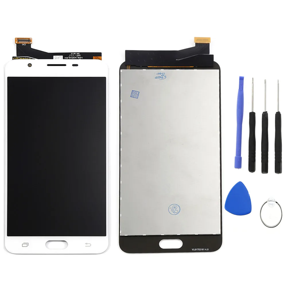 white with tools G610f ЖК-дисплей для samsung Galaxy J7 Prime экран G610F G6100 G610M ЖК-дисплей с сенсорным экраном дигитайзер Запчасти для samsung J7 Prime ЖК-дисплей - Цвет: white with tools