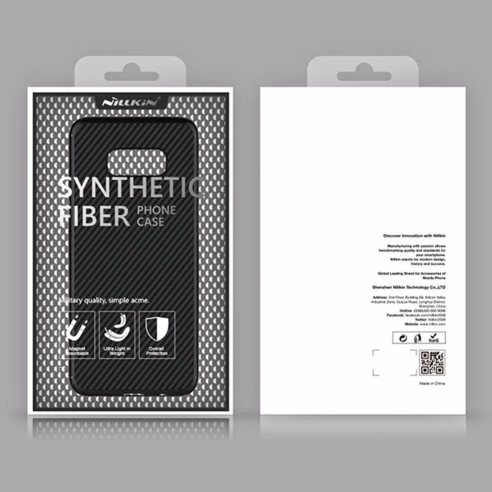 Nillkin Synthetic Fiber чехол для Samsung Galaxy S8 случае углеродного волокна пластика pp плюс