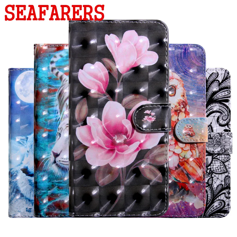 

SEAFARERS For Huawei P30 / P30 Pro Case 3D Vision Painted Flip Case For Huawei P30 Lite Nova 4E Case PU Leather Phone Cover