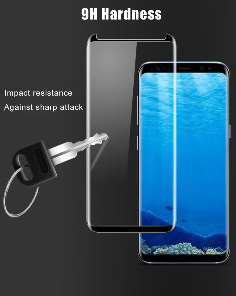 Закаленное стекло HD для samsung Note 9, 8, S9, S8, 5D, полностью проклеенное Защитное стекло для samsung Galaxy Note 8, S8, S9 Plus