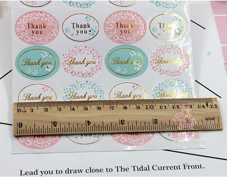 120 шт. круглые позолоченные весенние цветочные упаковки для тортов ручной работы