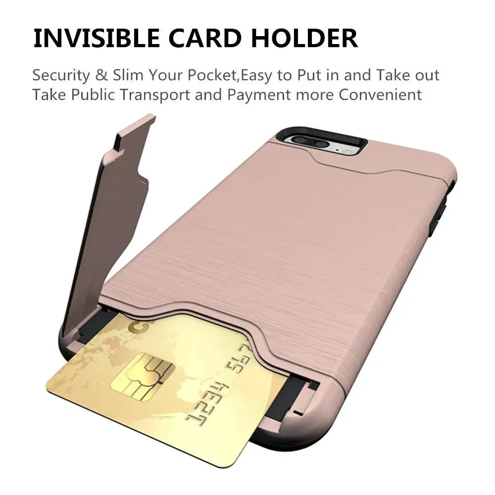 Hard card Case For iphone 7Plus 8 X Brushed Armor Silicone Rubber Phone Samsung Galaxy S8plus S9 Cover Back Capa |