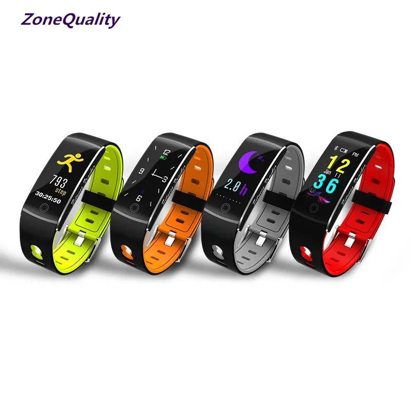 ZoneQuality F10 Smart Wristband IP67 Waterproof Color Fitness Tracker Sport Remote Control Band for Android iOS Phone pkm3 | Электроника