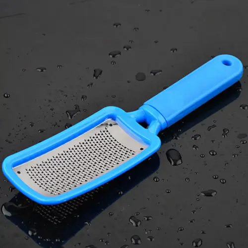 Новый модные однотонные из нержавеющей стали Pro ног файла мозолей Remover Педикюр