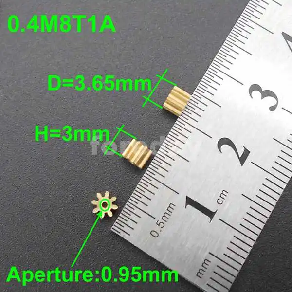 10 шт./лот медная цилиндрическая шестерня, латунная Шестерня s 0,3 M 0,4 M 0,5 M 0,5 Modulus Aperture 1MM 2MM 3MM 3,17 MM 5MM 7T 8T 9T 10T 12T 14T 15 до 16 лет