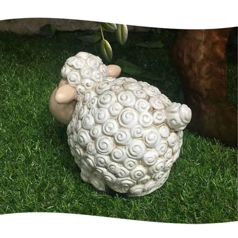 

Courtyard Outdoor Garden Decoration Ornaments Simulation Animal Little Sheep Solar Lamp Garden Sculpture Resin Ornaments M1718